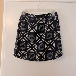 Madewell 100% silk navy mini skirt